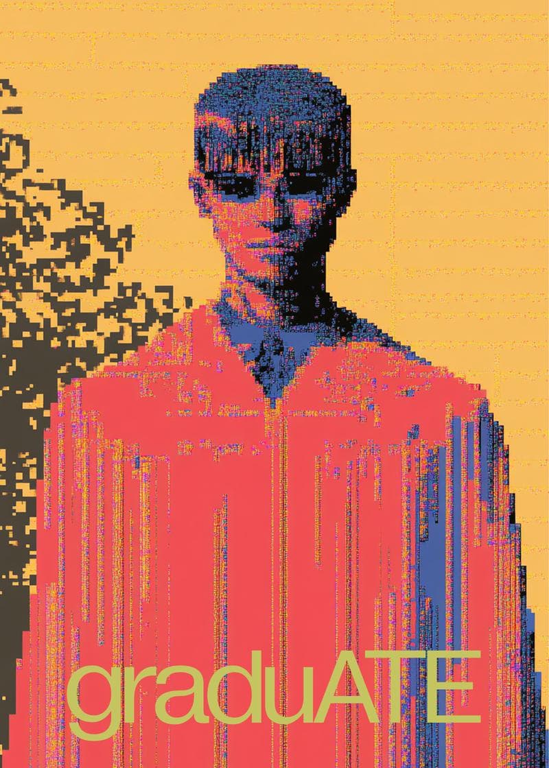 Glitched Out GraduATE Card card