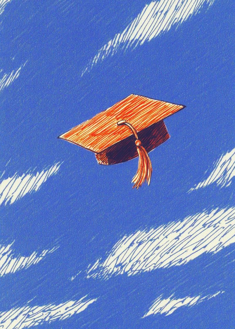 Tossed to the Wind Graduation Card card