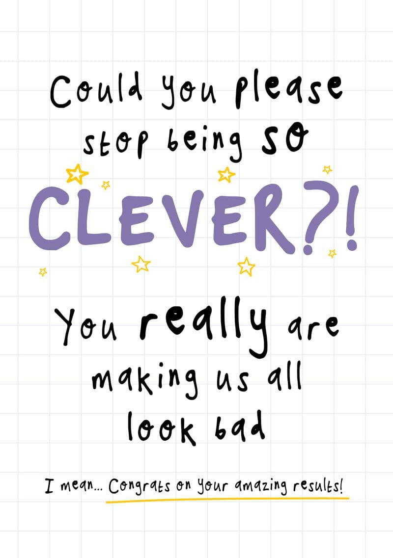 Clever Results Congrats Card card