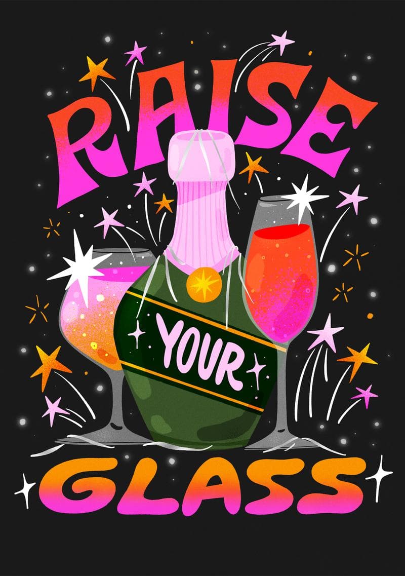 Raise Your Glass Celebration Card