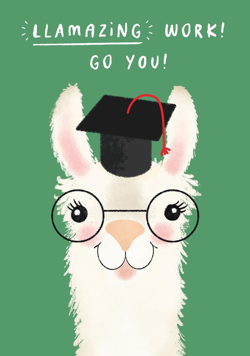 Llamazing Graduation Card card