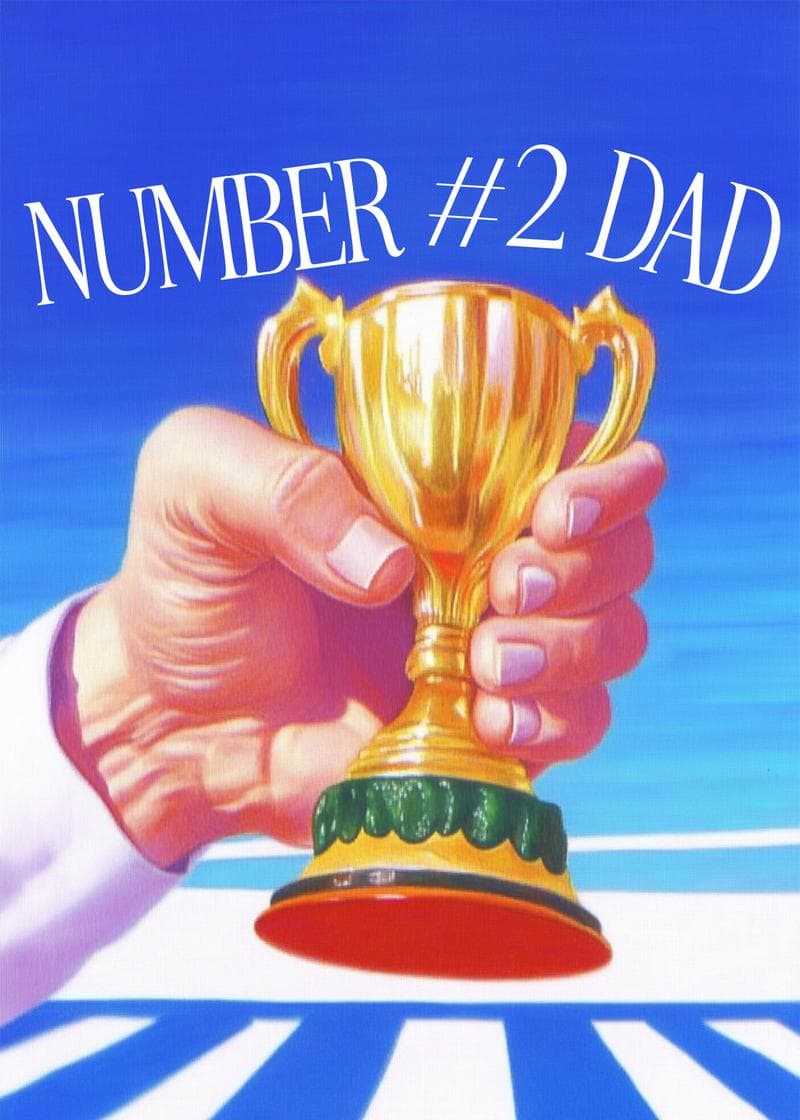 Number Two Dad Trophy Card card