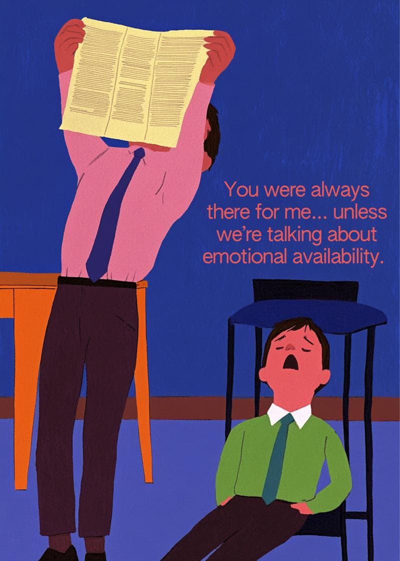 Emotionally Unavailable Dad Card card