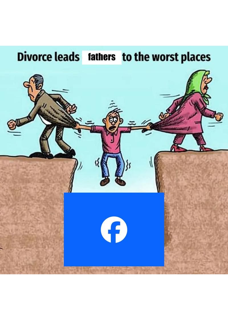 Divorce Dad Facebook Card card