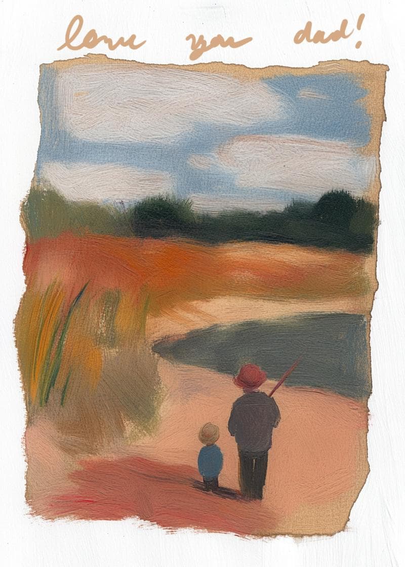 Love You Dad Fishing Card card