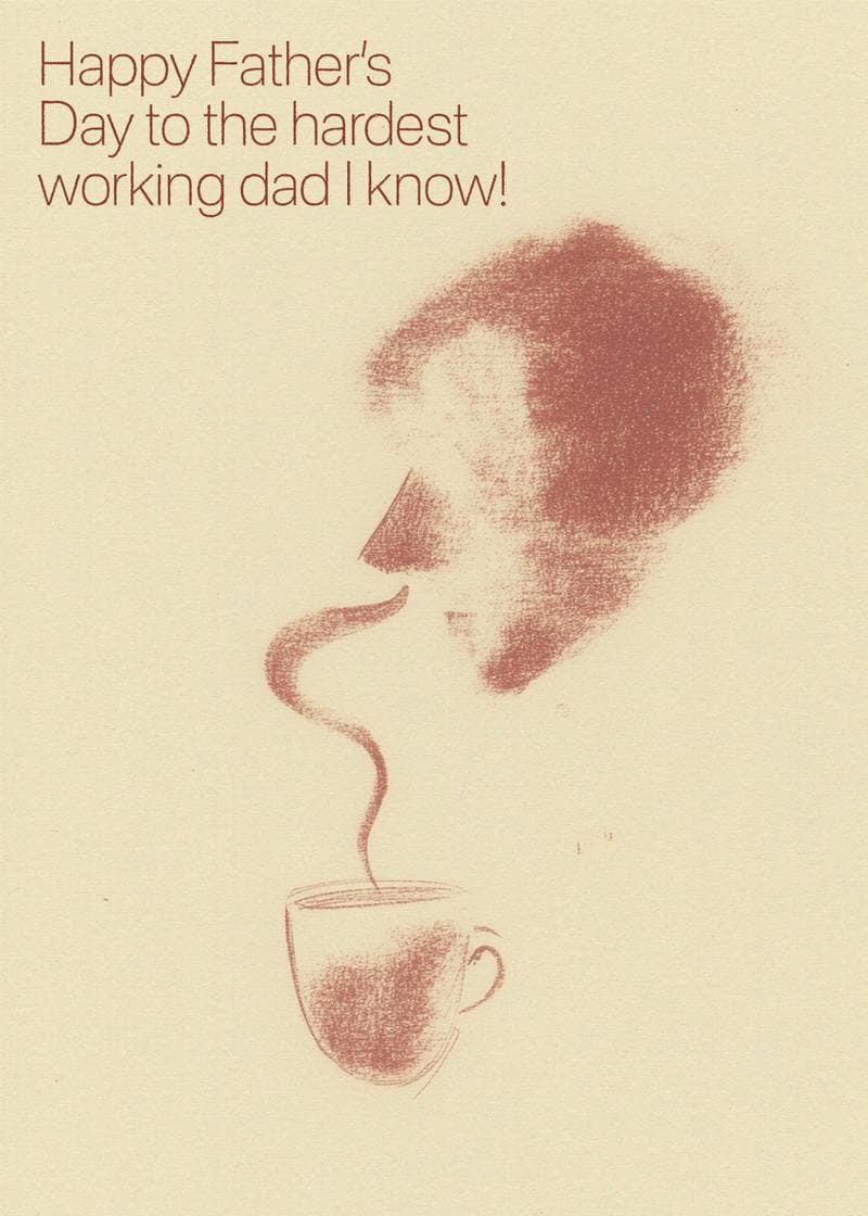 Hardest Working Dad Coffee Card card