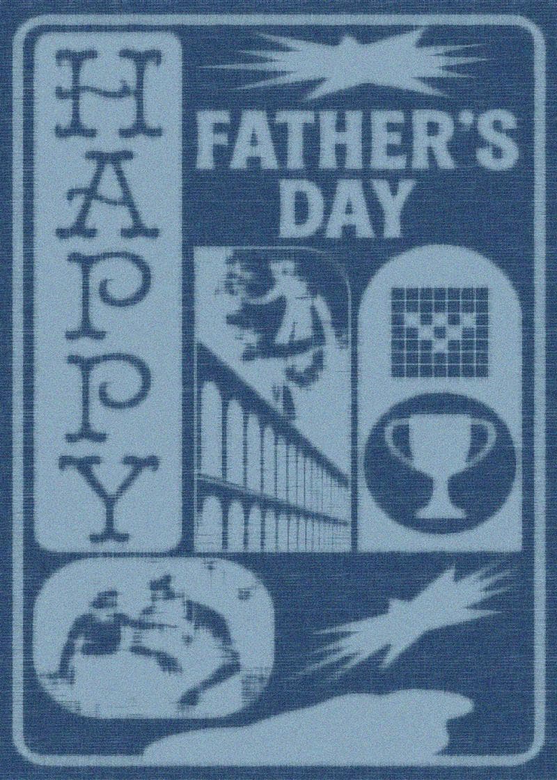 Retro Father's Day Montage Card card