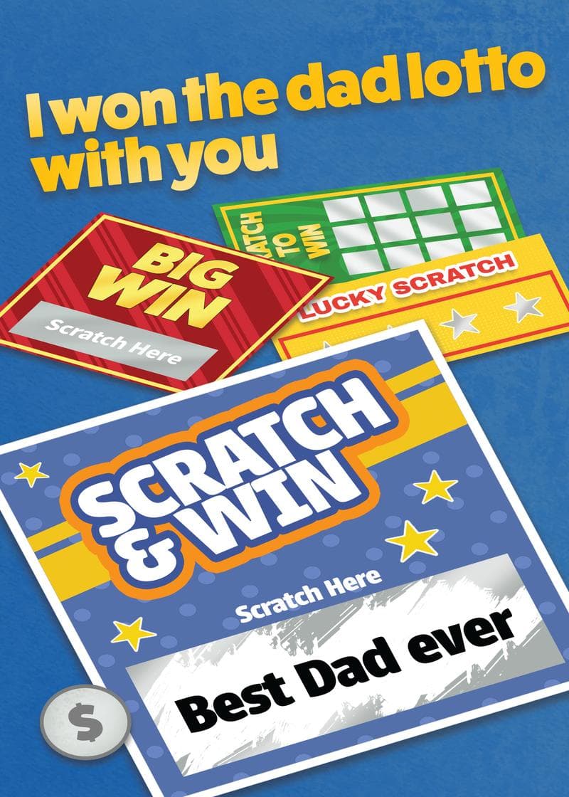 I Won the Dad Lotto Card