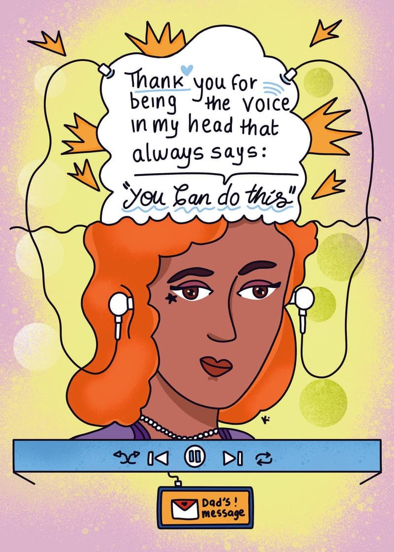 Voice in My Head Dad Card
