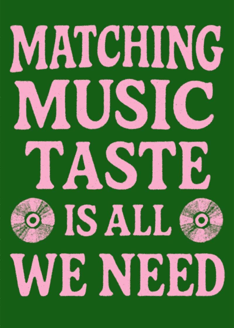 Matching Music Taste Card card