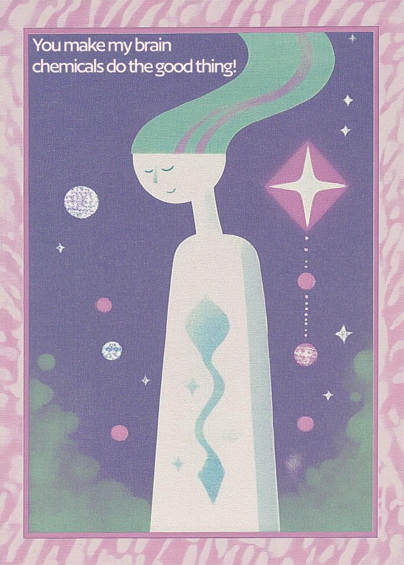 Brain Chemicals Love Card card