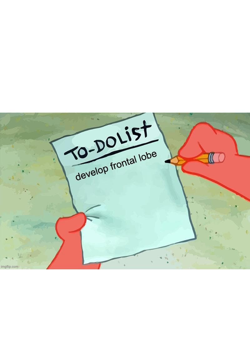 Frontal Lobe To-Do List Card card