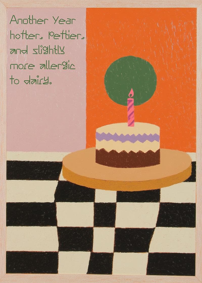 Hotter Prettier Allergic to Dairy Birthday Card card