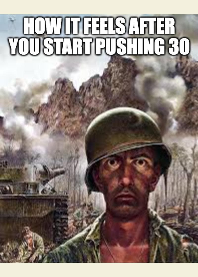 Pushing 30 Warzone Birthday Card card