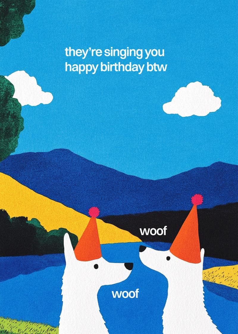 Singing Dogs Happy Birthday Card card