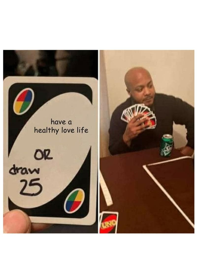 Healthy Love Life or Draw 25 Card card