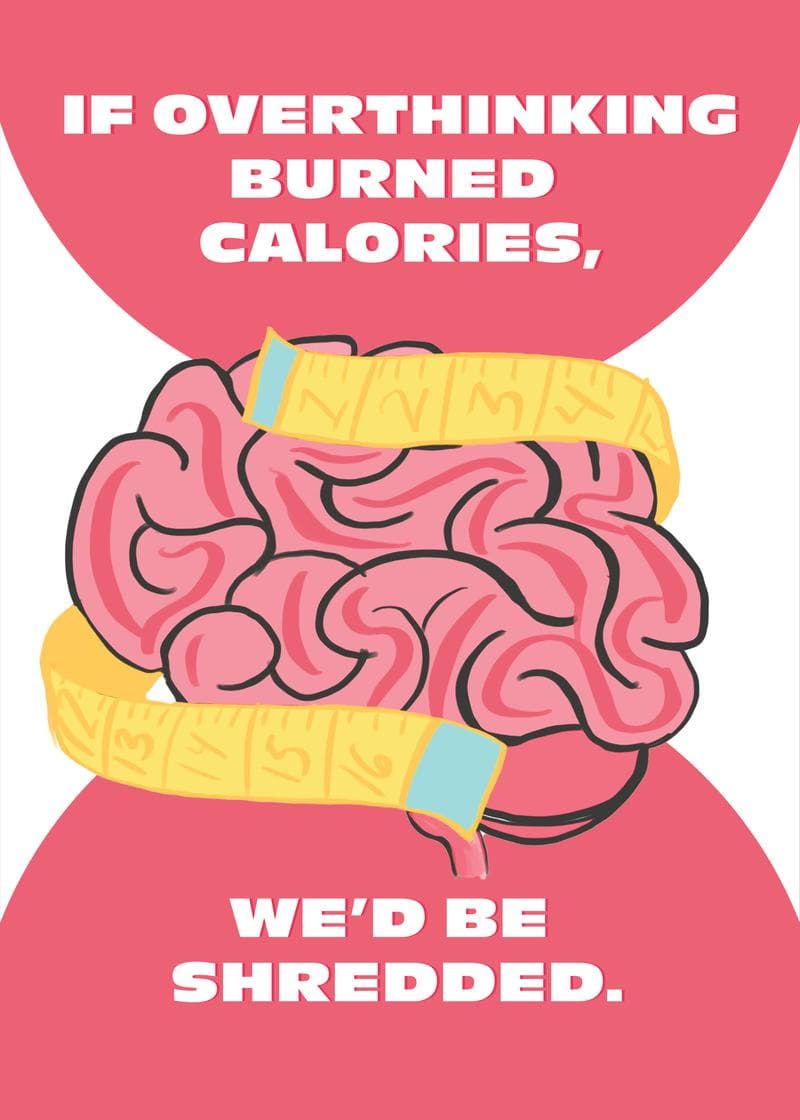 Overthinking Shredded Brain Card