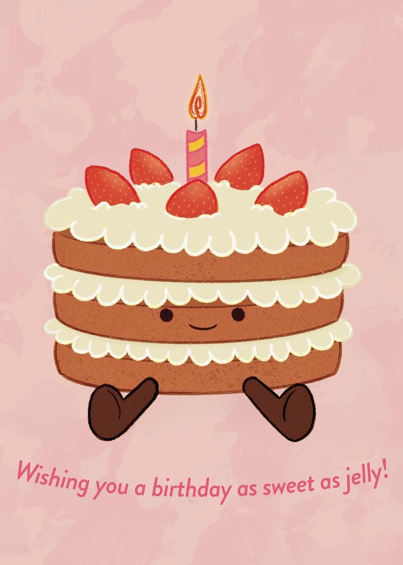 Sweet As Jelly Birthday Cake Card