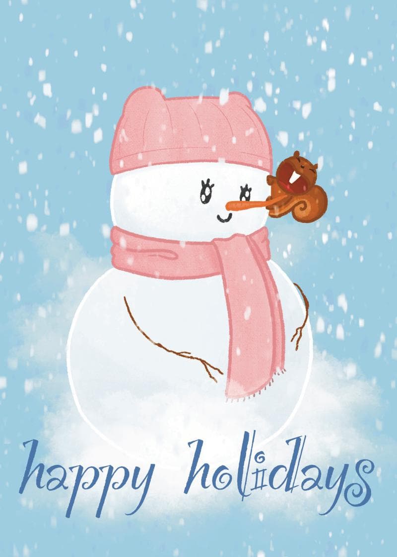 Snowman Happy Holidays Card