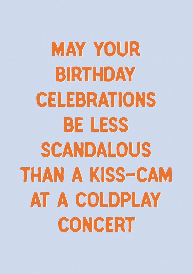 Coldplay Concert Birthday Card