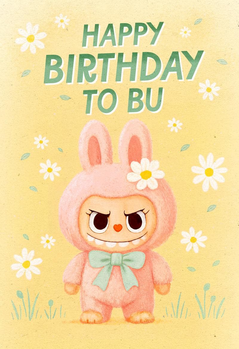 Happy Birthday to Bu Bunny Card