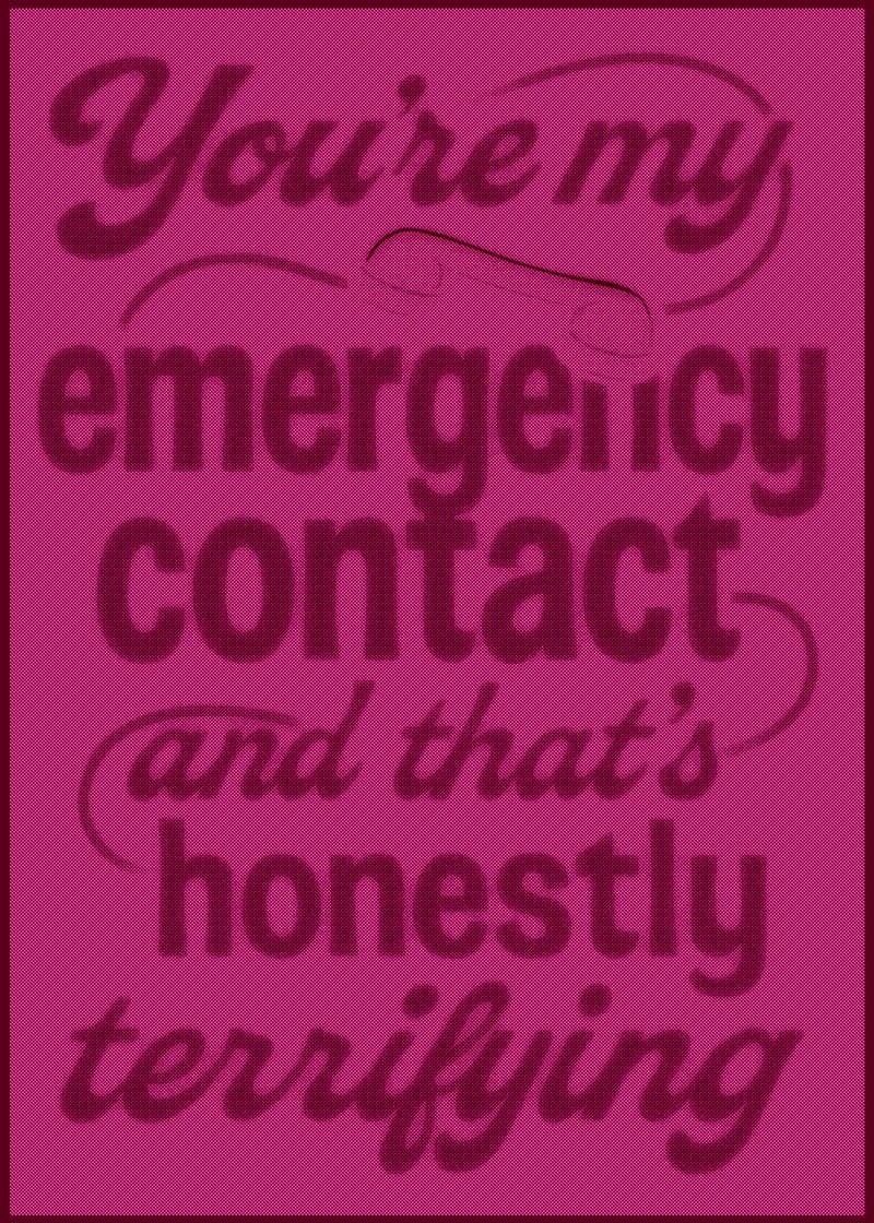 Emergency Contact Terror Card card