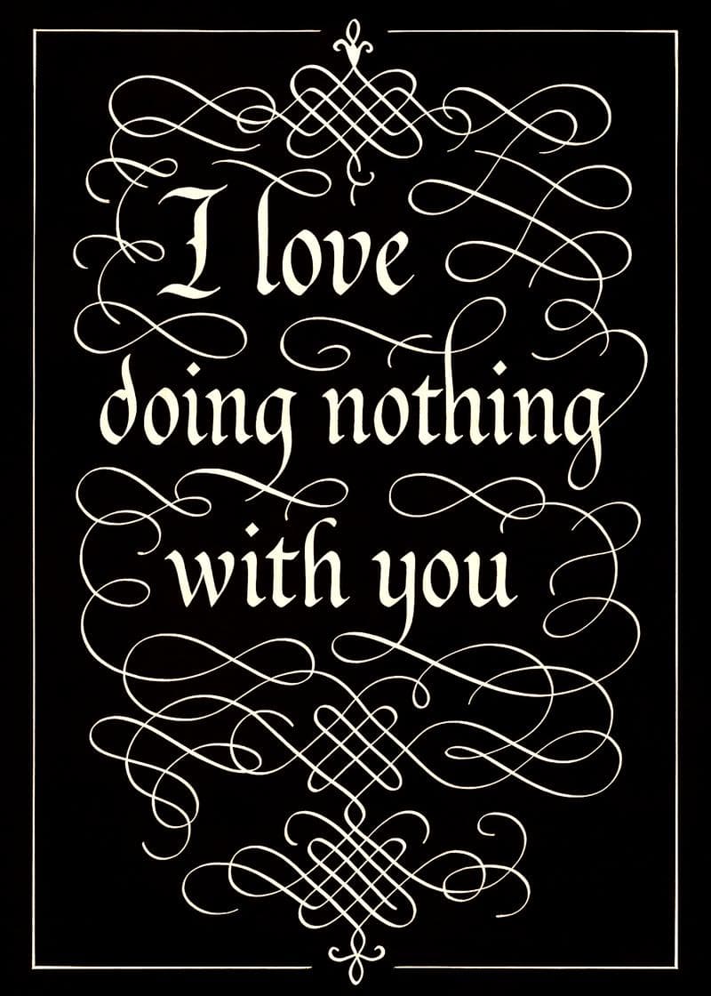 Love Doing Nothing With You Card card