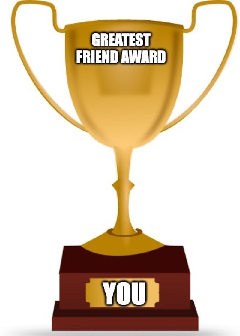 Greatest Friend Award Card card