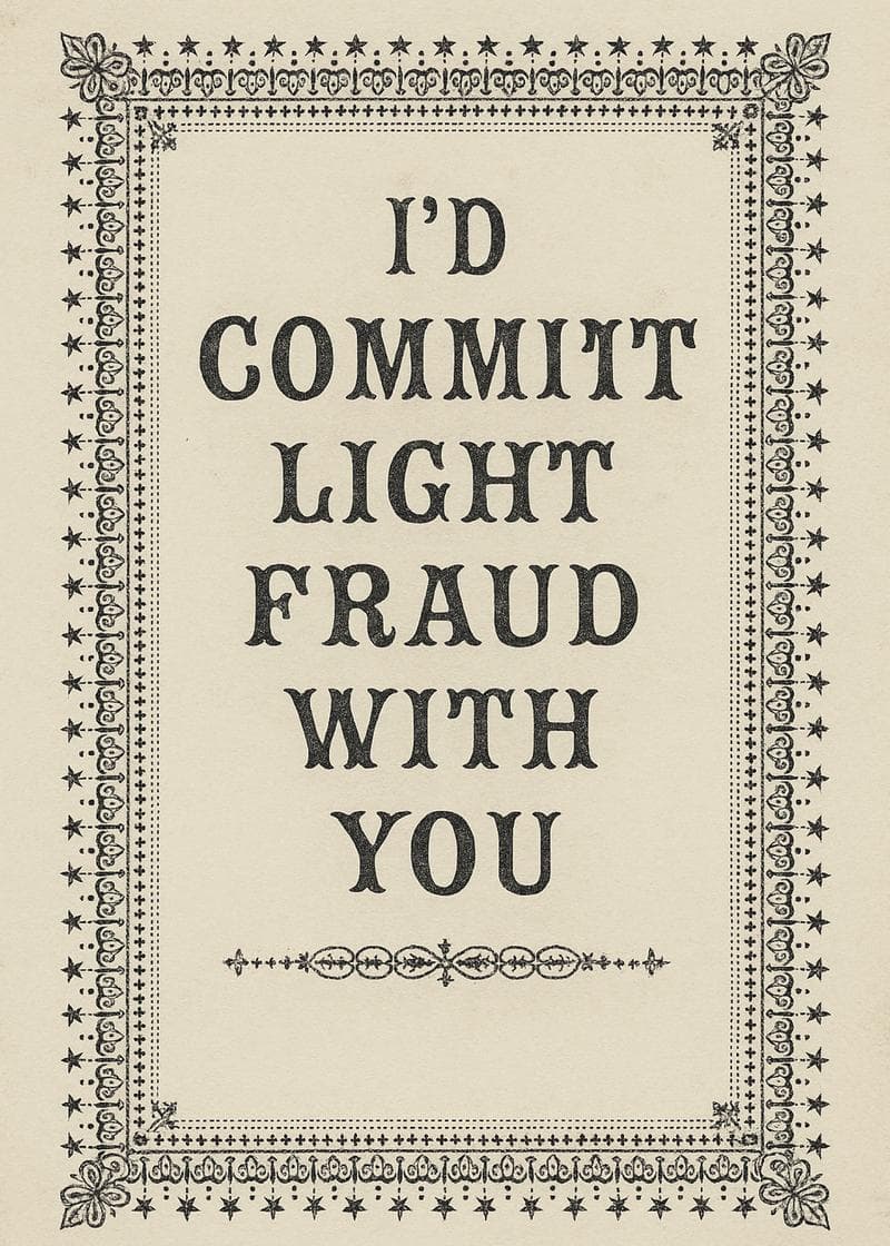 Light Fraud With You Card card