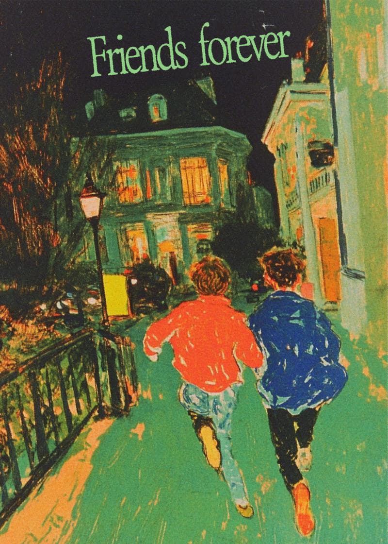 Friends Forever Night Run Card card