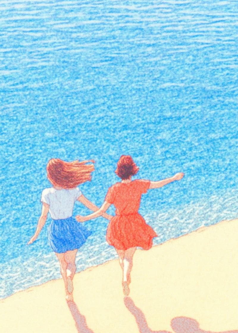 Running Into the Sea With You Card card
