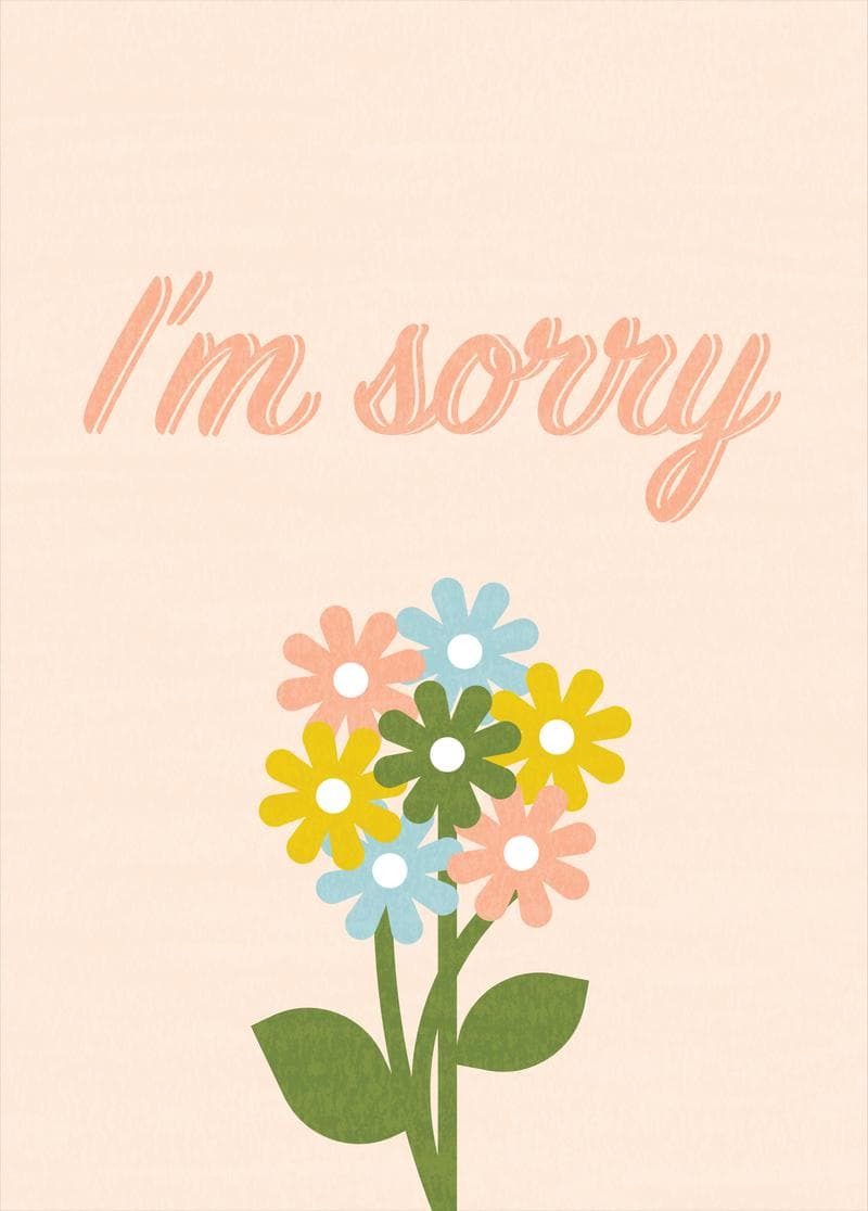 Simple Floral I'm Sorry Card
