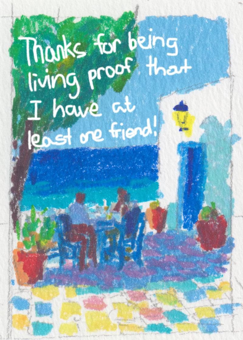 Thanks for Being My Proof of Friendship Card card