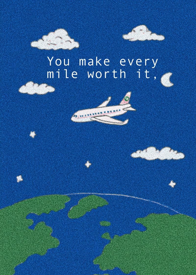 Every Mile Worth It Airplane Card card
