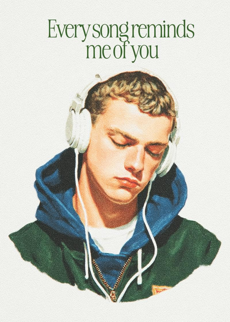 Every Song Reminds Me of You Music Card card