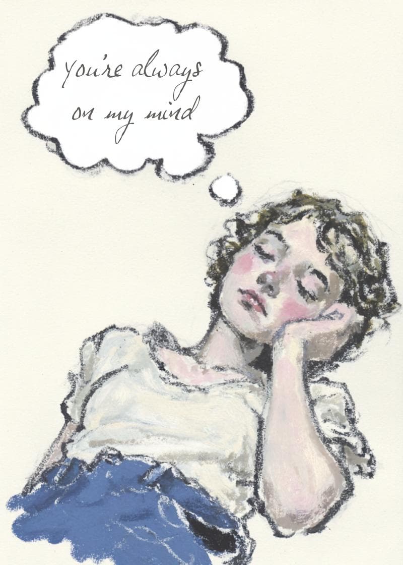 Always On My Mind Dreaming Girl Card card