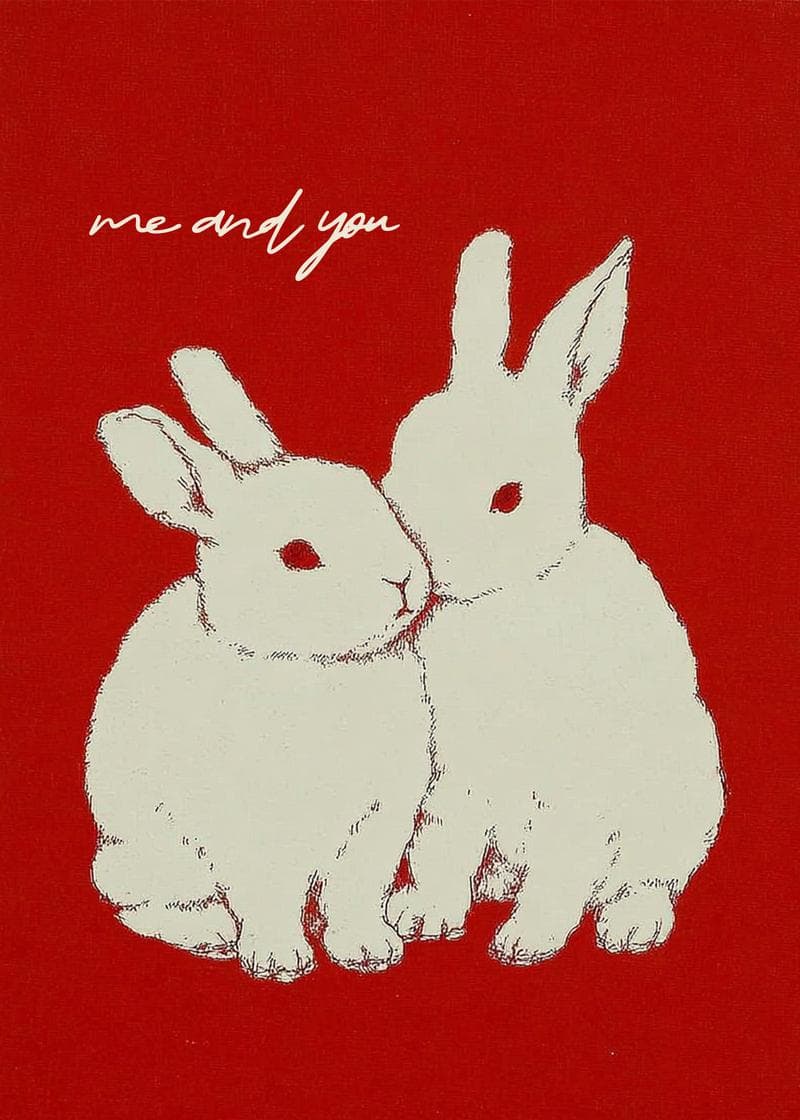 Me and You Bunny Love Card card