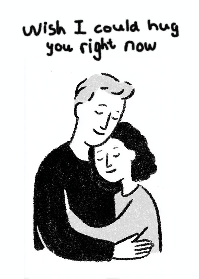 Wish I Could Hug You Right Now Card card