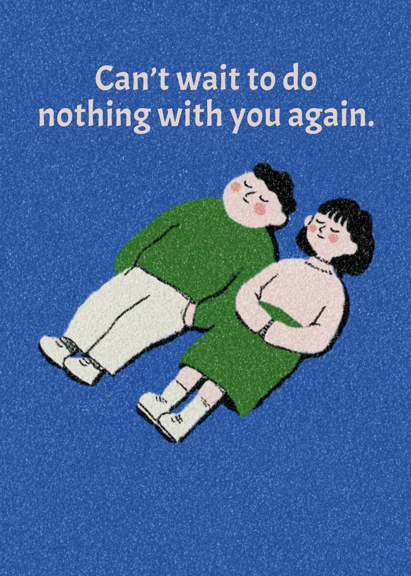 Lazy Day Together Greeting Card card