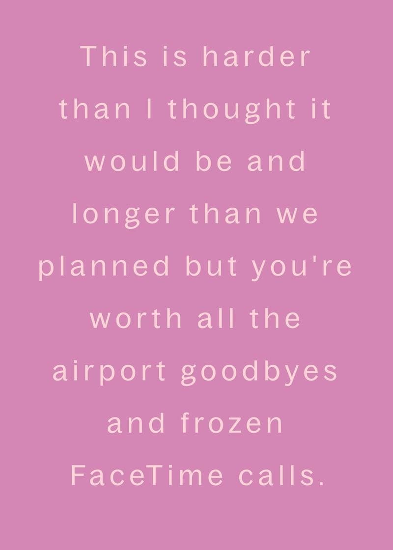 Worth the Distance Love Card card