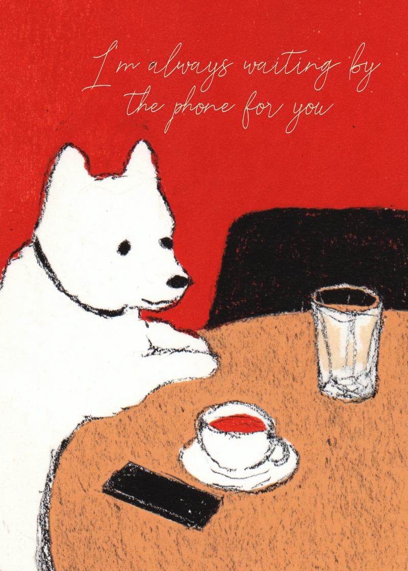 Waiting by the Phone Card card