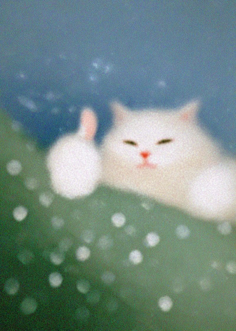 Cozy Cat thumbs up Greeting Card card