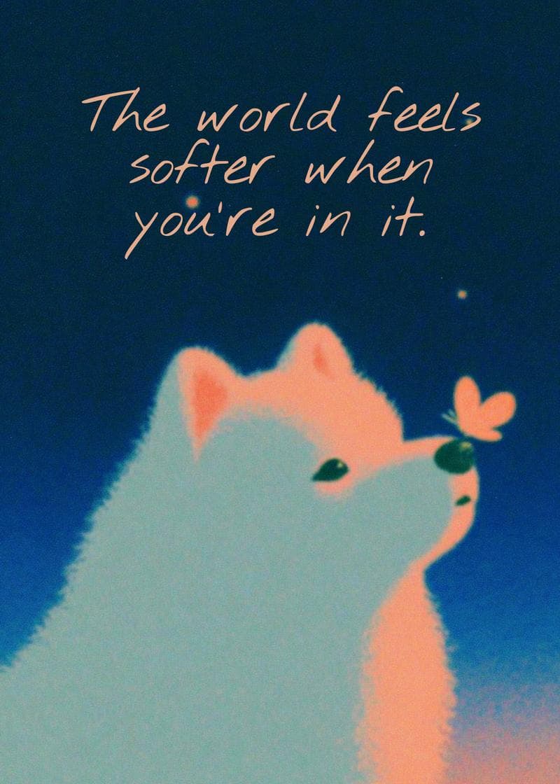 Soft World with You Card card