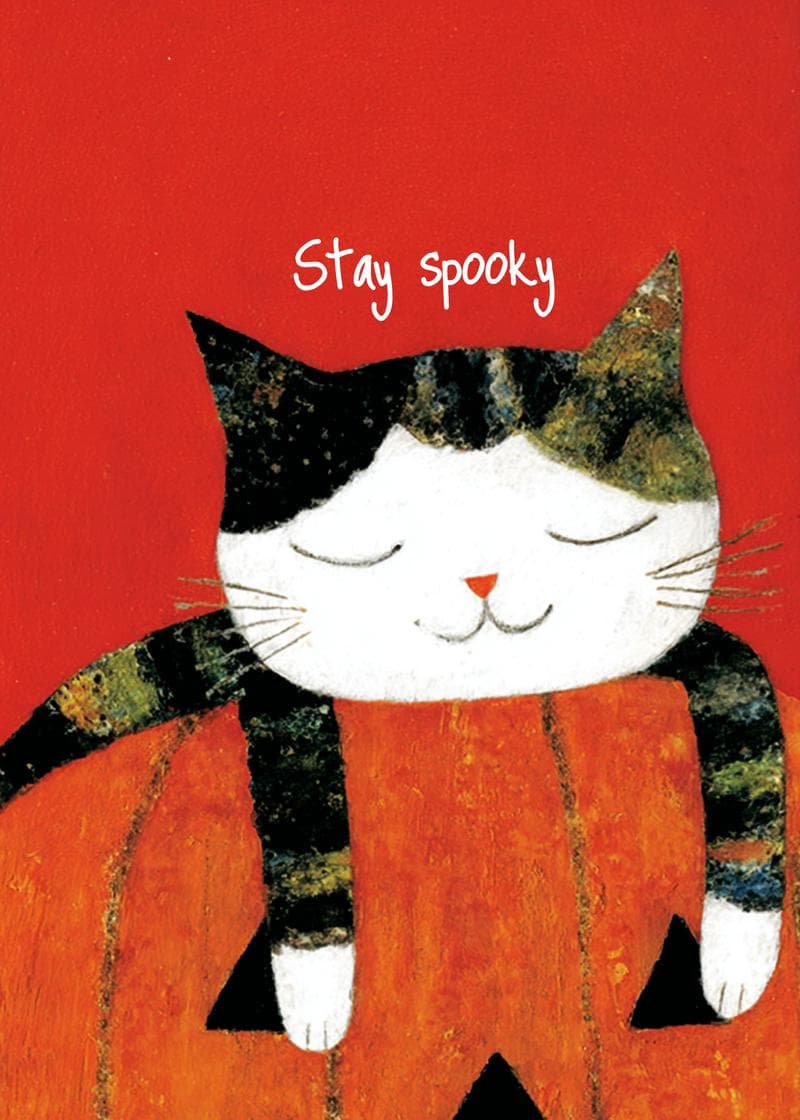 Cute Cat Halloween Card card