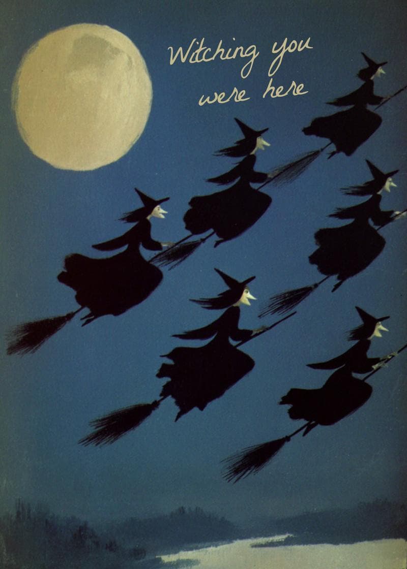 Witching You Were Here Card card