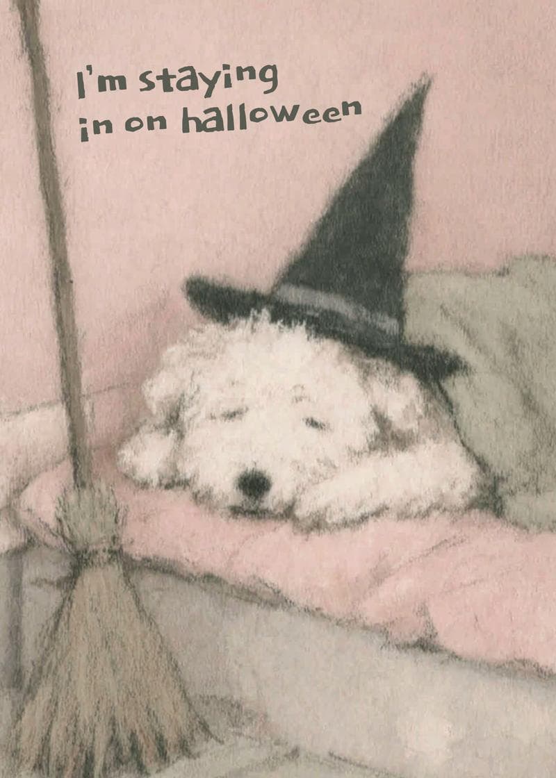 Cozy Halloween Stay-In Card card