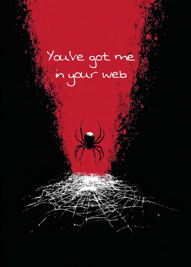 Caught in Your Web Love Card card