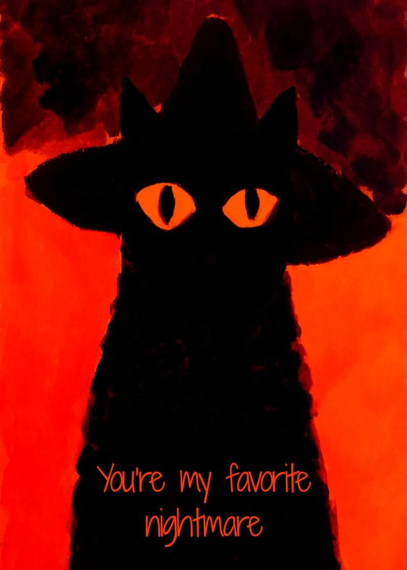 Favorite Nightmare Cat Card card