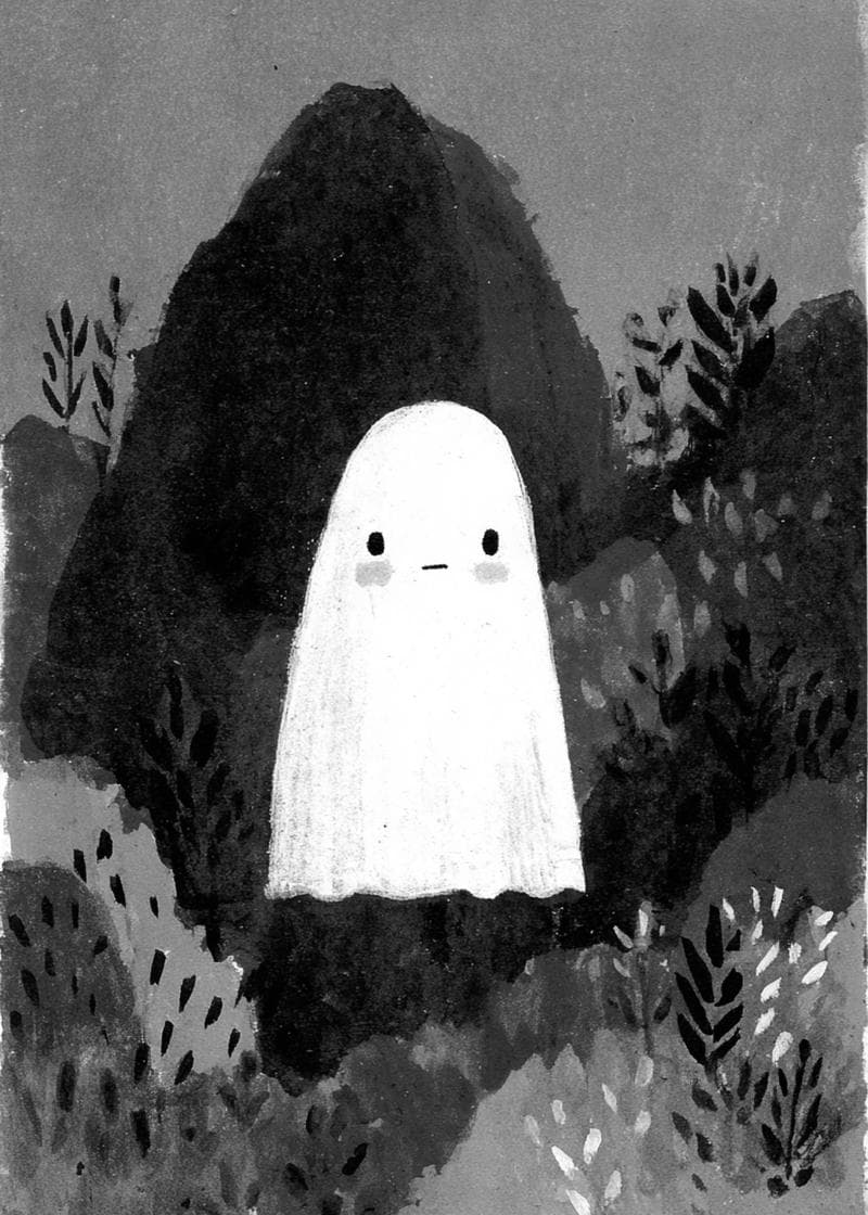 Cute Ghostly Greetings card