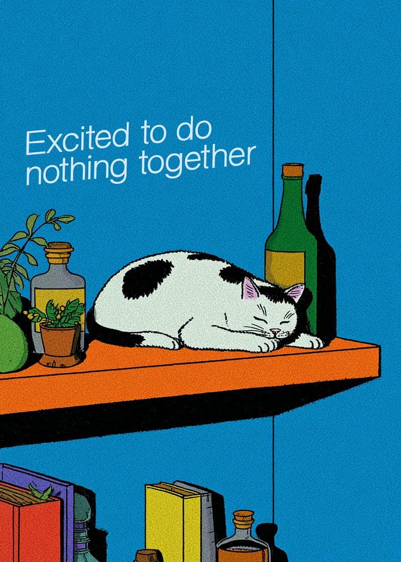 Lazy Days Together Cat Card card